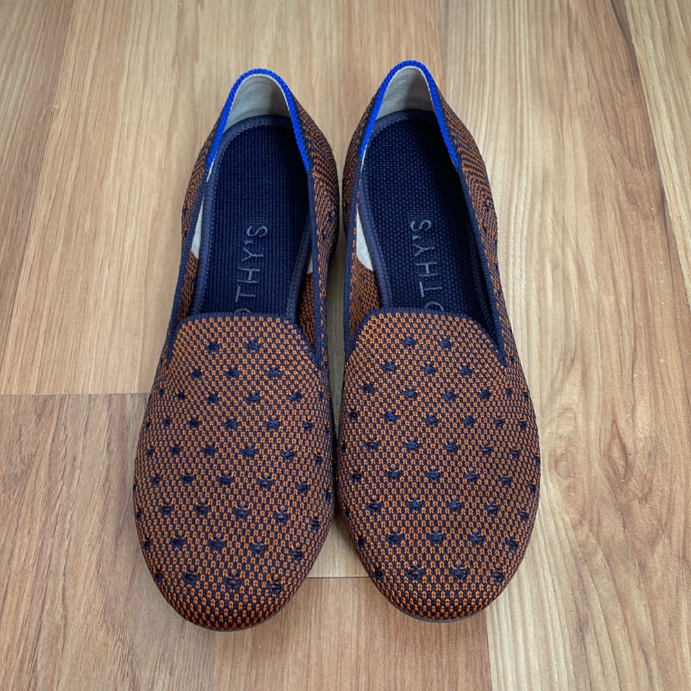 Copper and navy, Rothy’s loafer, size 6